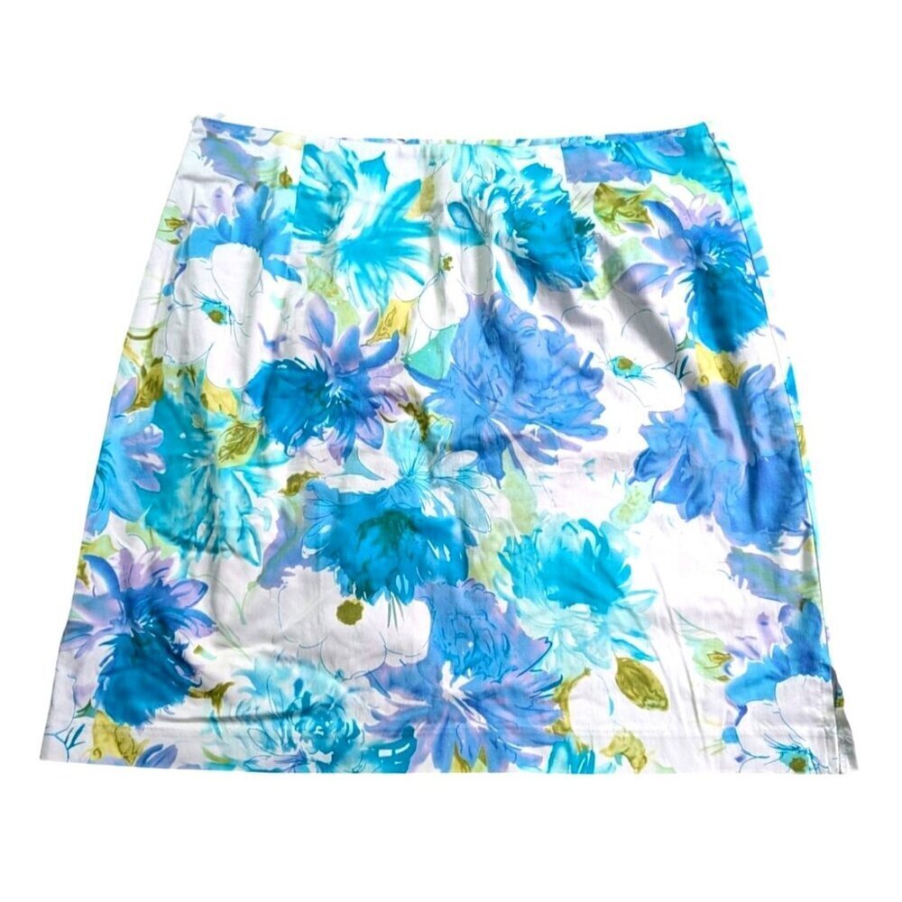 Vintage 90s Dressbarn Floral Pencil Skirt 12 Made USA Cottagecore Garden Party
